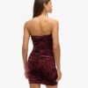 Aksamitna mini sukienka bandeau