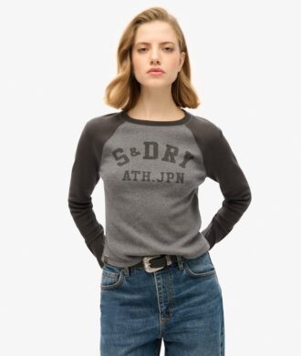 Athletic Essentials Rib Slim Long Sleeve Top