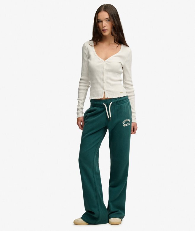 Athletic Essentials Spodnie dresowe z niskim stanem i rozszerzanymi nogawkami Athletic Essentials Spodnie dresowe z niskim stanem i rozszerzanymi nogawkami