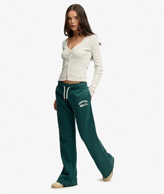 Athletic Essentials Spodnie dresowe z niskim stanem i rozszerzanymi nogawkami Athletic Essentials Spodnie dresowe z niskim stanem i rozszerzanymi nogawkami