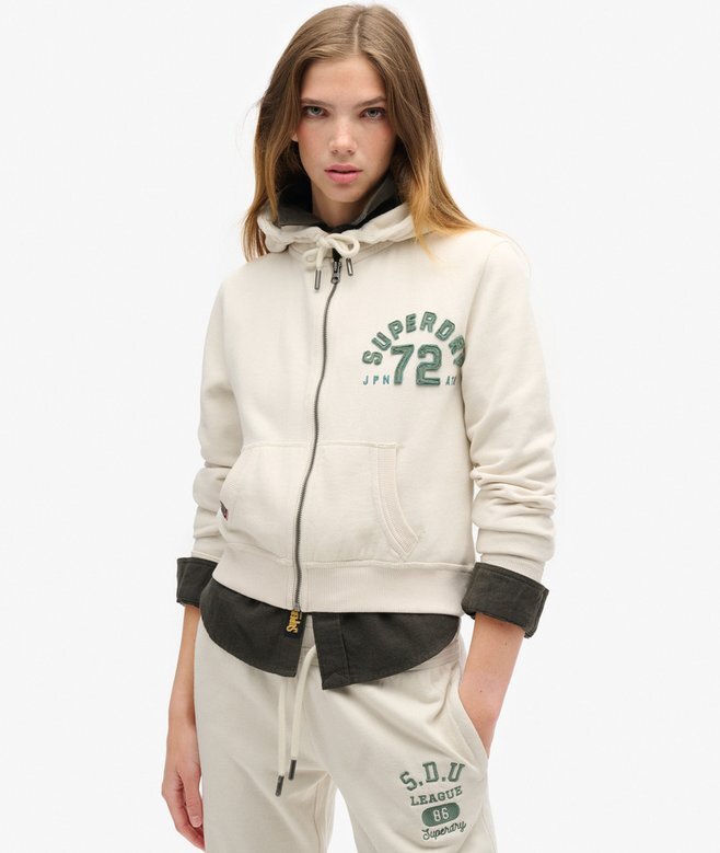 Bluza z kapturem Athletic Essentials Relaxed Crop Zip-Hoodie Bluza z kapturem Athletic Essentials Relaxed Crop Zip-Hoodie