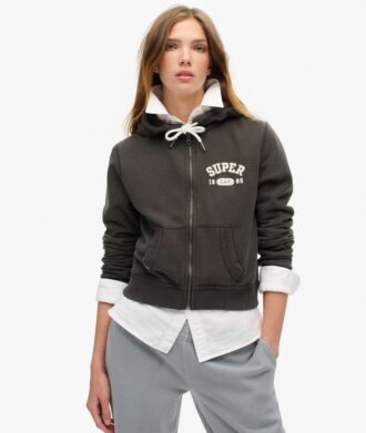 Bluza z kapturem Athletic Essentials Relaxed Crop Zip-Hoodie