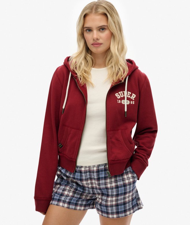 Bluza z kapturem Athletic Essentials Relaxed Crop Zip-Hoodie Bluza z kapturem Athletic Essentials Relaxed Crop Zip-Hoodie