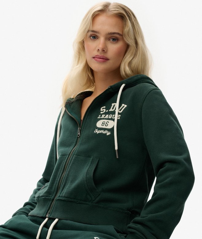 Bluza z kapturem Athletic Essentials Relaxed Crop Zip-Hoodie Bluza z kapturem Athletic Essentials Relaxed Crop Zip-Hoodie