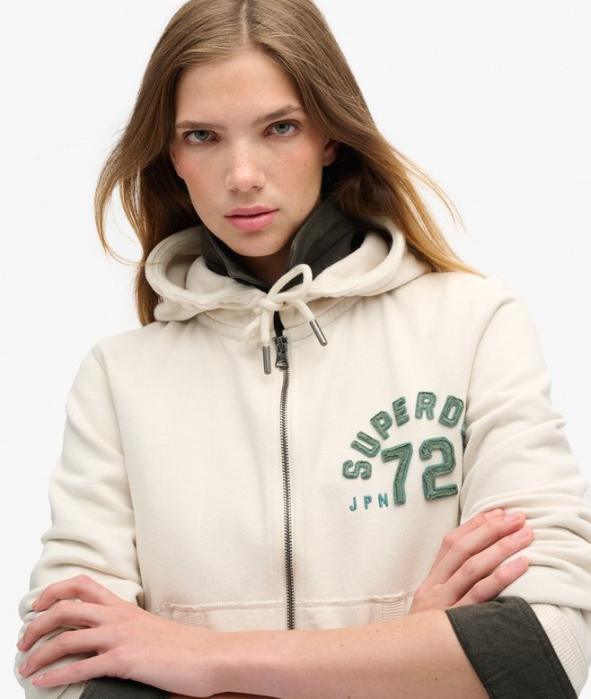 Bluza z kapturem Athletic Essentials Relaxed Crop Zip-Hoodie Bluza z kapturem Athletic Essentials Relaxed Crop Zip-Hoodie