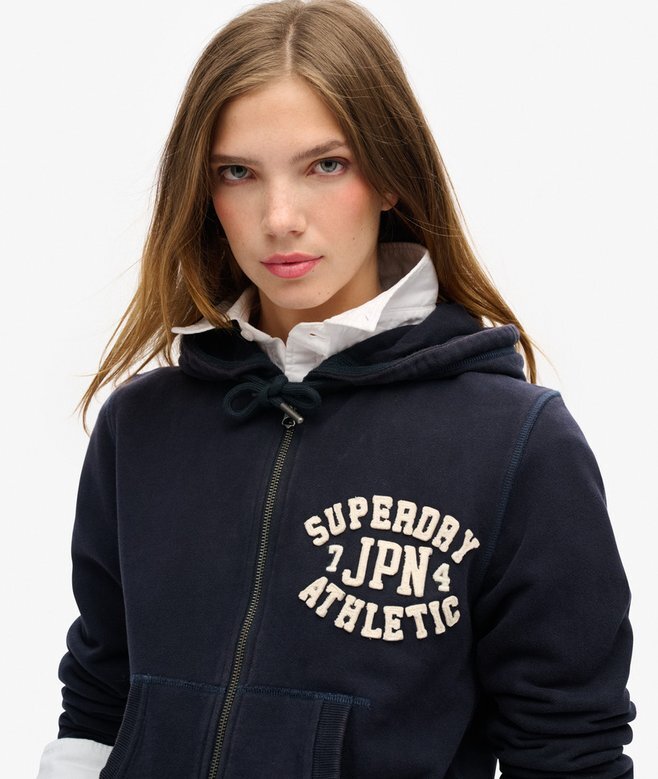 Bluza z kapturem Athletic Essentials Relaxed Crop Zip-Hoodie Bluza z kapturem Athletic Essentials Relaxed Crop Zip-Hoodie