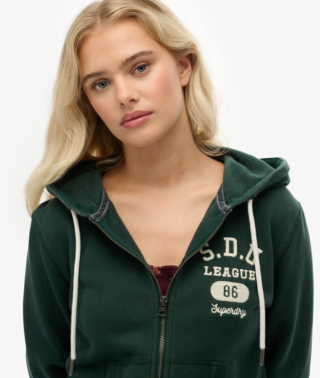 Bluza z kapturem Athletic Essentials Relaxed Crop Zip-Hoodie Bluza z kapturem Athletic Essentials Relaxed Crop Zip-Hoodie