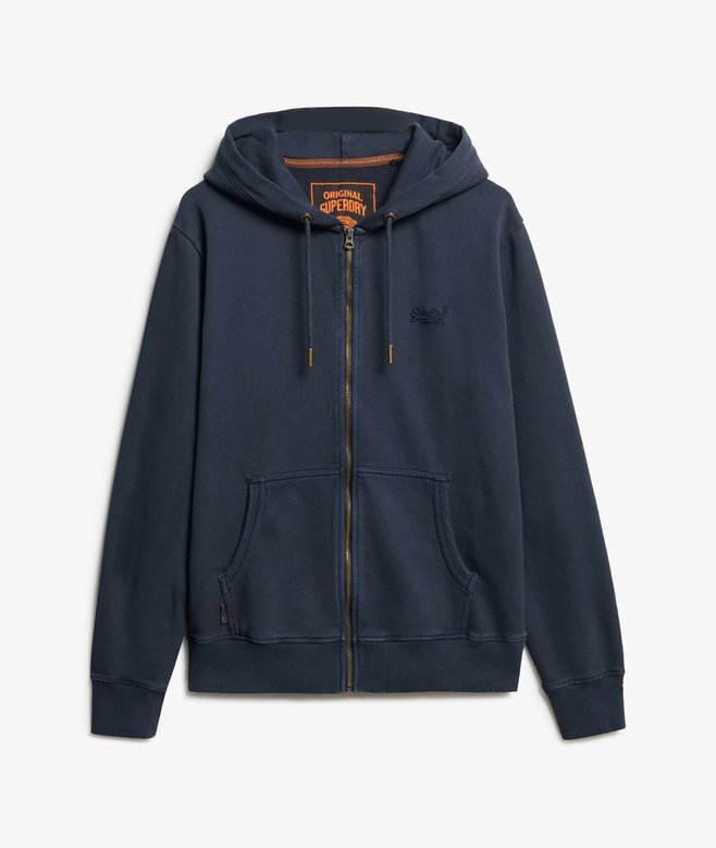 Bluza z kapturem i zamkiem błyskawicznym Essential Logo Washed Bluza z kapturem i zamkiem błyskawicznym Essential Logo Washed