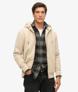 Bluza z kapturem i zamkiem błyskawicznym z logo Essential Bluza z kapturem i zamkiem błyskawicznym z logo Essential