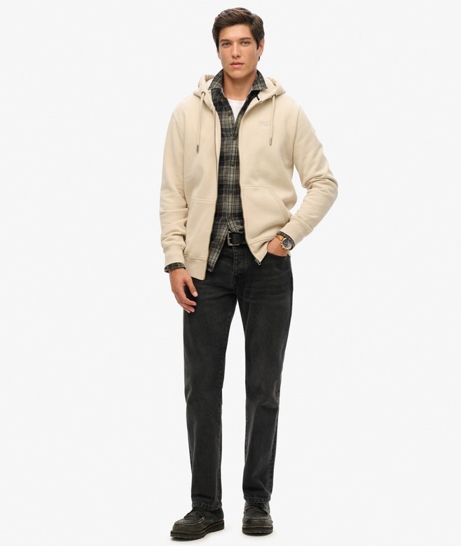Bluza z kapturem i zamkiem błyskawicznym z logo Essential Bluza z kapturem i zamkiem błyskawicznym z logo Essential