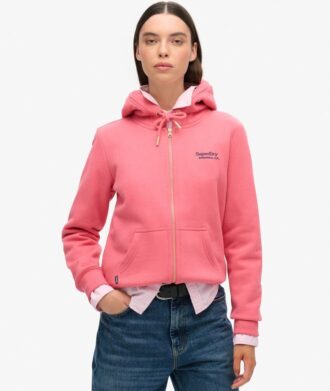 Bluza z kapturem i zamkiem z logo Essential