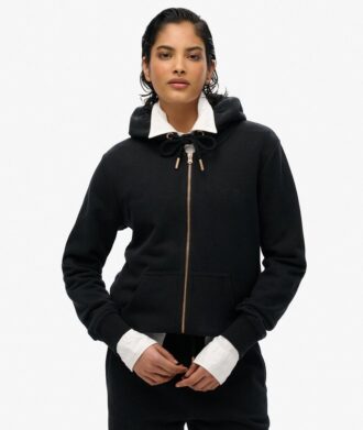 Bluza z kapturem i zamkiem z logo Essential