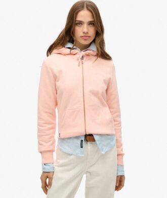 Bluza z kapturem i zamkiem z logo Essential