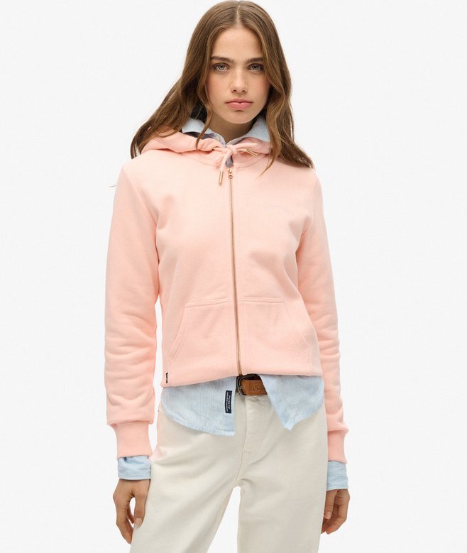Bluza z kapturem i zamkiem z logo Essential Bluza z kapturem i zamkiem z logo Essential