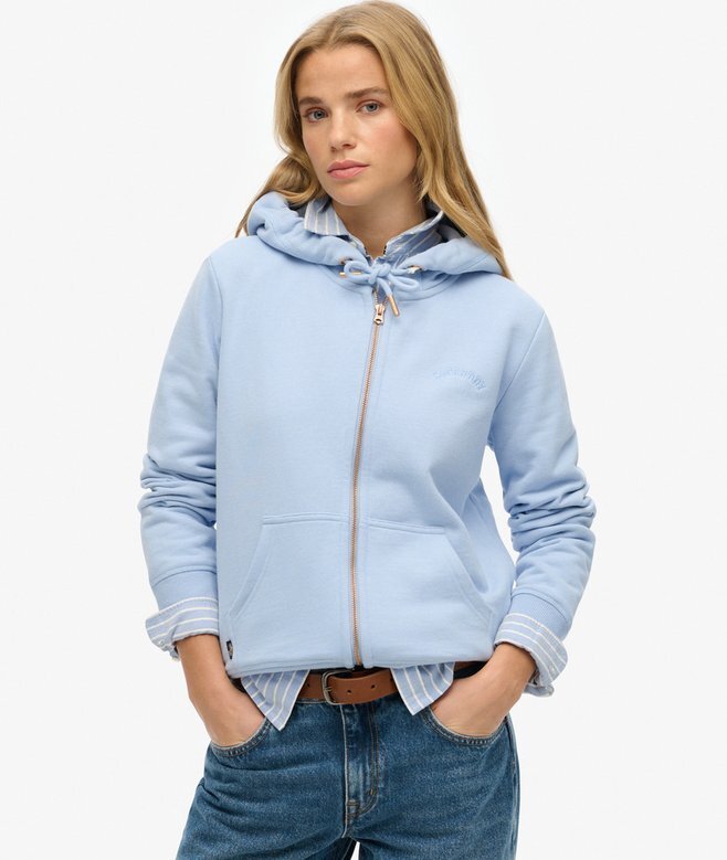 Bluza z kapturem i zamkiem z logo Essential Bluza z kapturem i zamkiem z logo Essential
