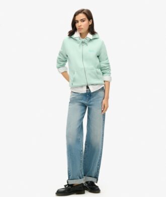 Bluza z kapturem i zamkiem z logo Essential
