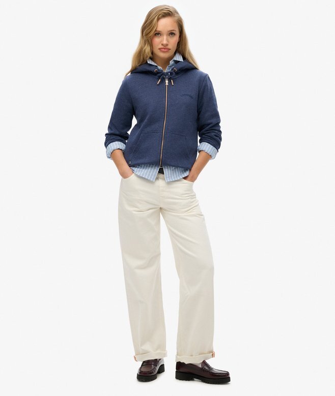 Bluza z kapturem i zamkiem z logo Essential Bluza z kapturem i zamkiem z logo Essential