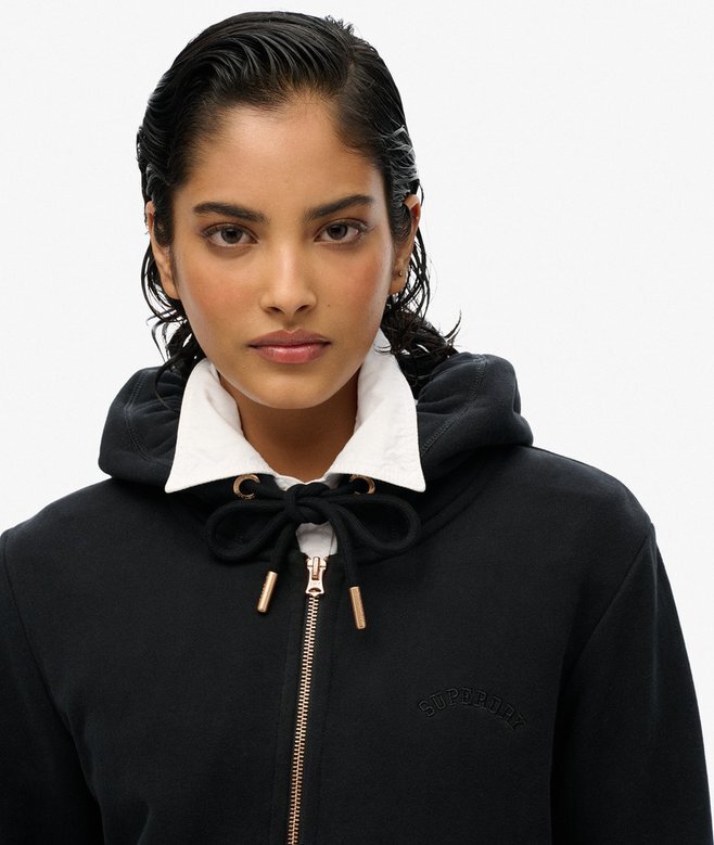 Bluza z kapturem i zamkiem z logo Essential Bluza z kapturem i zamkiem z logo Essential