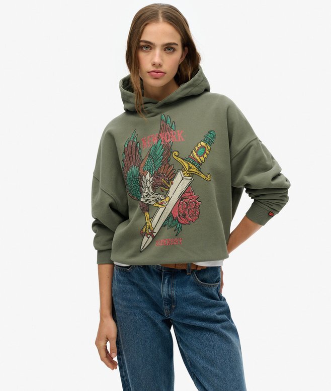 Bluza z kapturem Neo Trad Tattoo Relaxed Bluza z kapturem Neo Trad Tattoo Relaxed