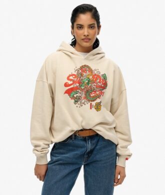 Bluza z kapturem Tokyo Vintage Logo o luźnym kroju