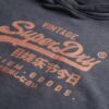Bluza z kapturem w stylu Vintage z metalicznym logo
