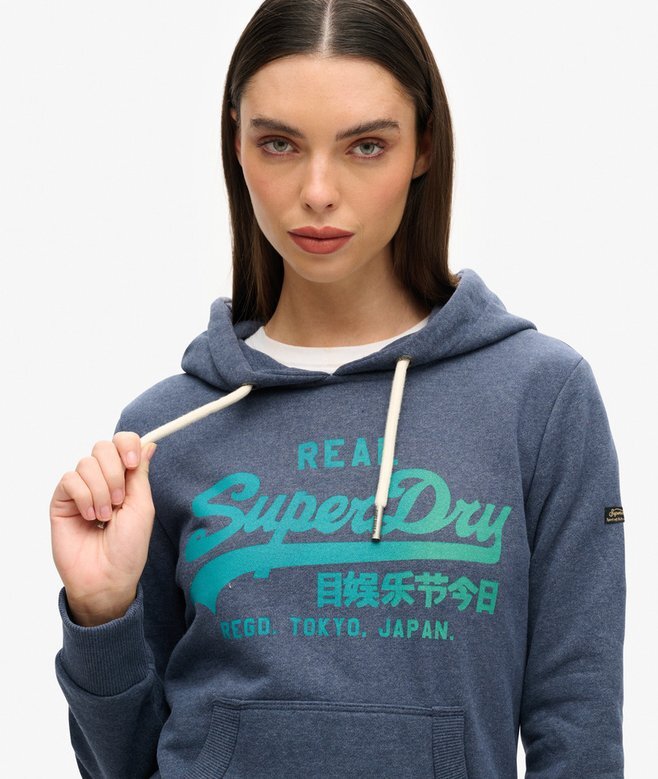 Bluza z kapturem z grafiką i logo w stylu Vintage Bluza z kapturem z grafiką i logo w stylu Vintage