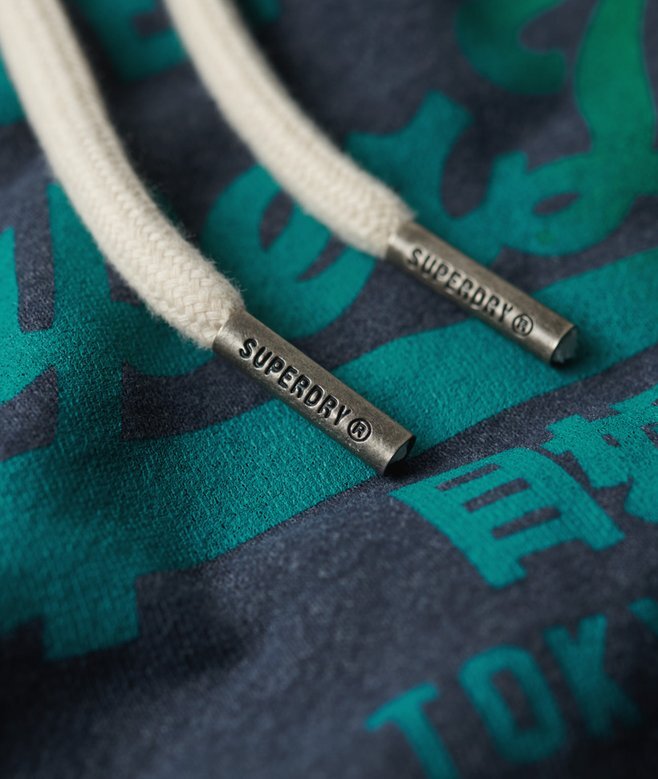 Bluza z kapturem z grafiką i logo w stylu Vintage Bluza z kapturem z grafiką i logo w stylu Vintage