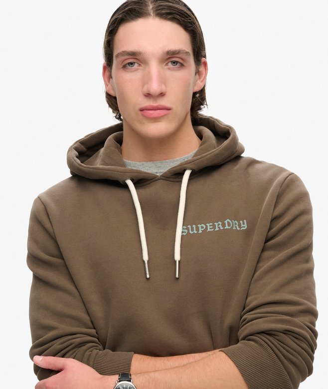 Bluza z kapturem z nadrukiem tatuażu Bluza z kapturem z nadrukiem tatuażu