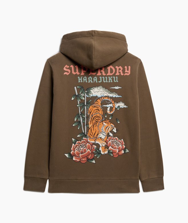 Bluza z kapturem z nadrukiem tatuażu Bluza z kapturem z nadrukiem tatuażu