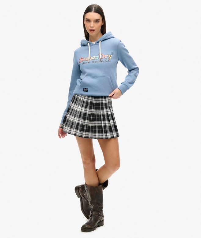 Bluza z kapturem z nadrukiem tęczowego logo Bluza z kapturem z nadrukiem tęczowego logo