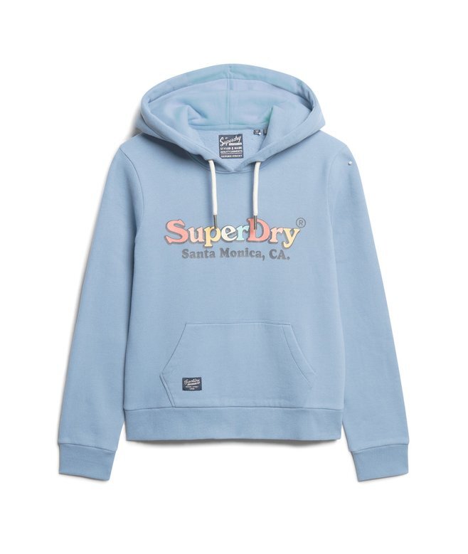 Bluza z kapturem z nadrukiem tęczowego logo Bluza z kapturem z nadrukiem tęczowego logo
