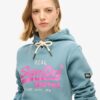 Bluza z kapturem z ozdobnym logo w stylu Vintage Bluza z kapturem z ozdobnym logo w stylu Vintage