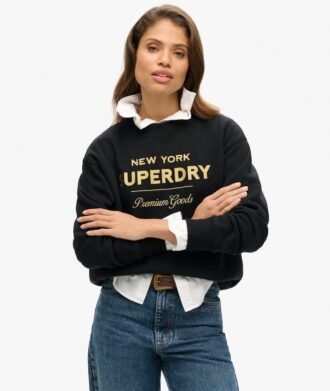 Bluza z metalicznym logo Luxe