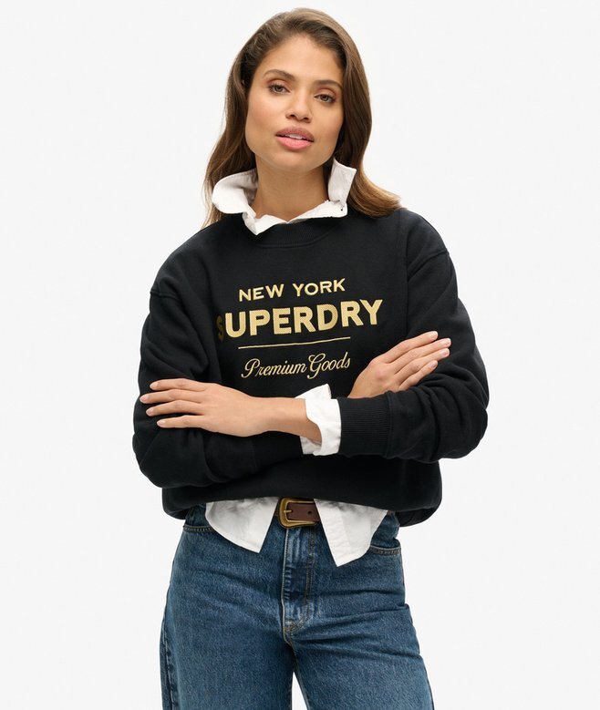 Bluza z metalicznym logo Luxe Bluza z metalicznym logo Luxe