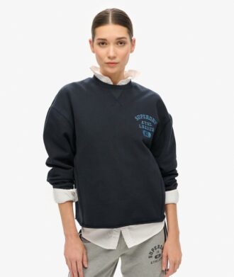 Bluza z okrągłym dekoltem i luźnym krojem z serii Athletic Essentials Bluza z okrągłym dekoltem i luźnym krojem z serii Athletic Essentials