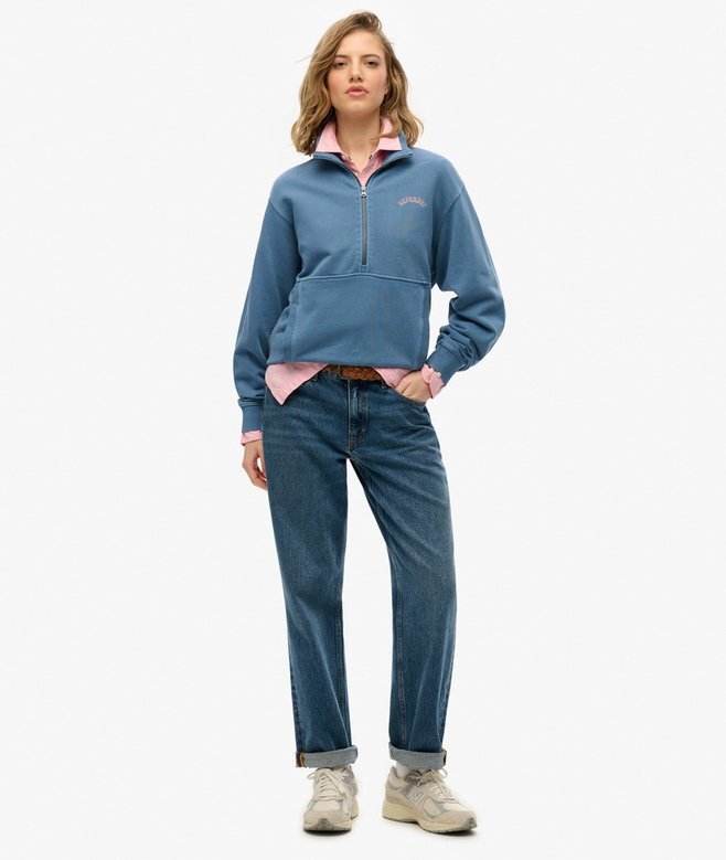Bluza z półsuwakiem i logo Essential Bluza z półsuwakiem i logo Essential