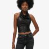 Bluzka z cowl neck i cekinami