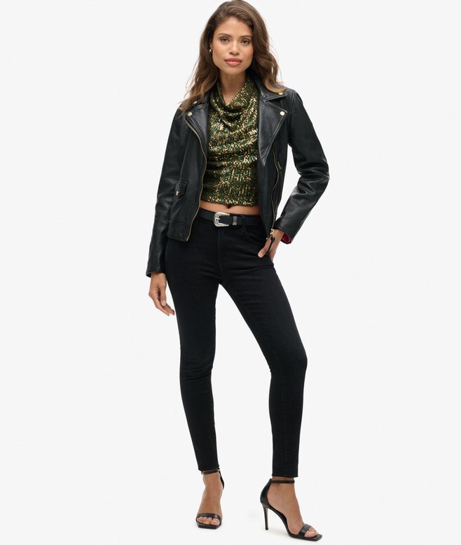 Bluzka z cowl neck i cekinami Bluzka z cowl neck i cekinami