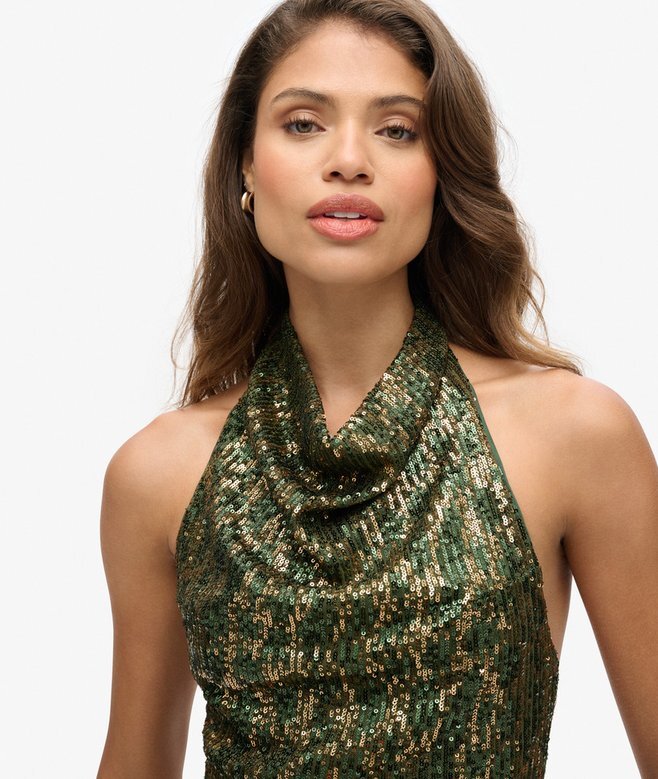 Bluzka z cowl neck i cekinami Bluzka z cowl neck i cekinami