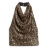 Bluzka z cowl neck i cekinami