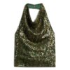 Bluzka z cowl neck i cekinami Bluzka z cowl neck i cekinami