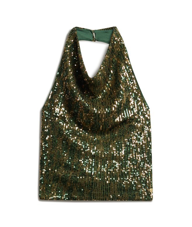 Bluzka z cowl neck i cekinami Bluzka z cowl neck i cekinami