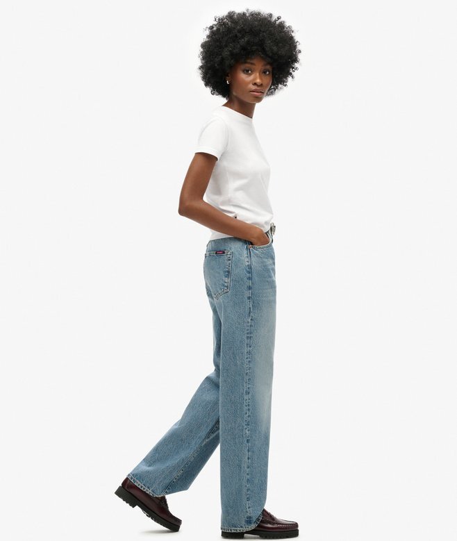 Dżinsy z szerokimi nogawkami z Organic Cotton Dżinsy z szerokimi nogawkami z Organic Cotton
