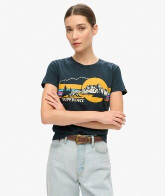 Dopasowany T-shirt w paski Outdoor