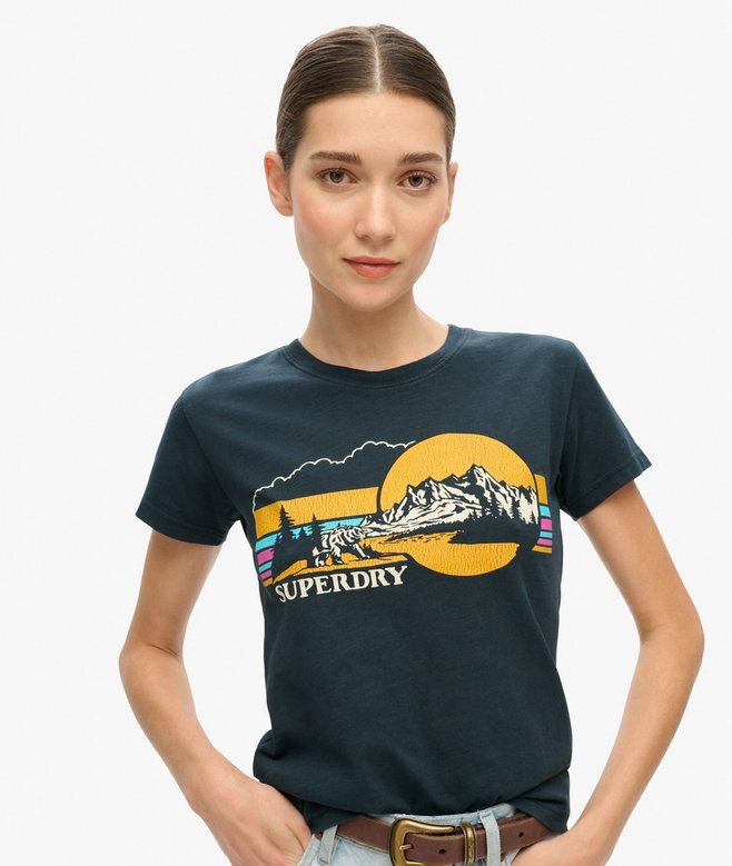 Dopasowany T-shirt w paski Outdoor Dopasowany T-shirt w paski Outdoor
