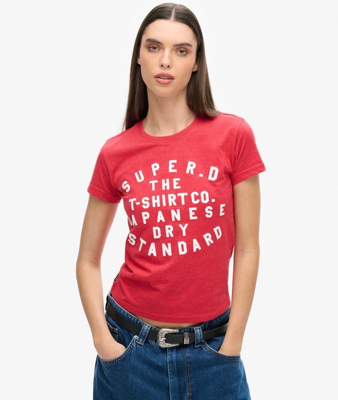Dopasowany T-shirt z nadrukiem Puff Dopasowany T-shirt z nadrukiem Puff