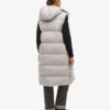 Długa Hooded kamizelka z kapturem
