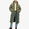 Długa kurtka Puffer z materiału ripstop Długa kurtka Puffer z materiału ripstop