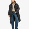 Długa kurtka Puffer z materiału ripstop Długa kurtka Puffer z materiału ripstop