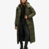Długa kurtka Puffer z materiału ripstop Długa kurtka Puffer z materiału ripstop